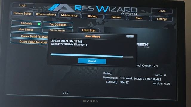 EASY Update to Kodi 17.3 and ares wizard Durex build install смотреть онлайн