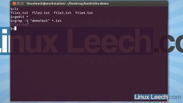Backticks Command Substitution in Linux смотреть онлайн