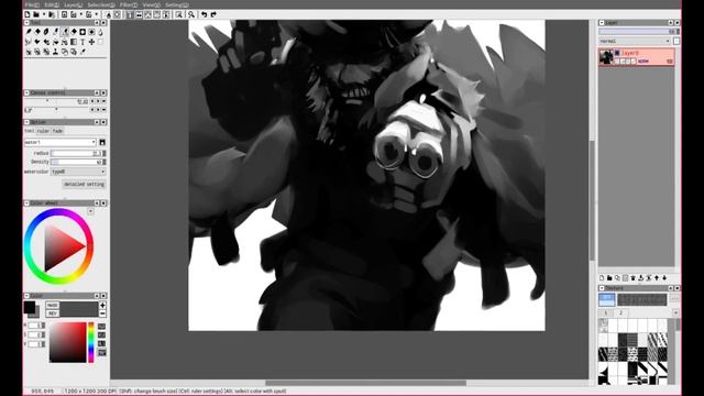 🎬 DUSK fanart - AzPainterB on Linux смотреть онлайн