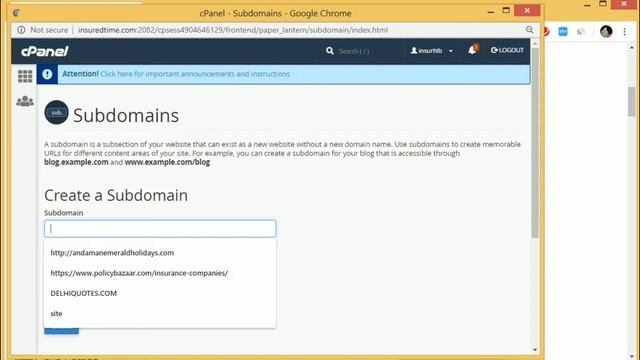 How to Create Subdomain in C-Panel | Reseller Club Webhosting | {Hindi} смотреть онлайн