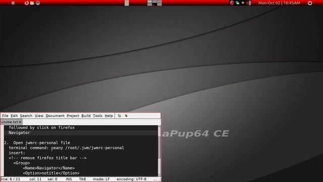Remove firefox title-bar : in puppylinux i.e. Fossapup64-CE4 смотреть онлайн