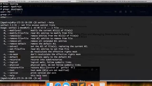 Session 03 - Managing Files and Directories - 08 Controlling Access using ACLs смотреть онлайн