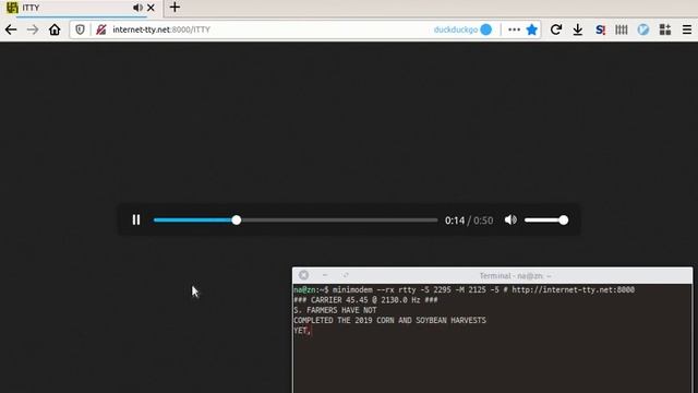 Decoding the ITTY Broadcasts at RTTY.com under Ubuntu Linux using minimodem. смотреть онлайн