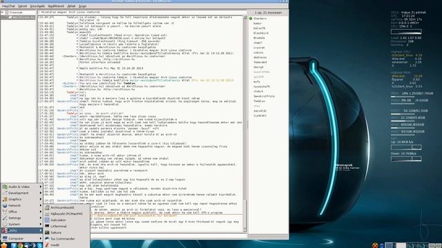 Archlinux OpenBox Fbpanel Conky смотреть онлайн