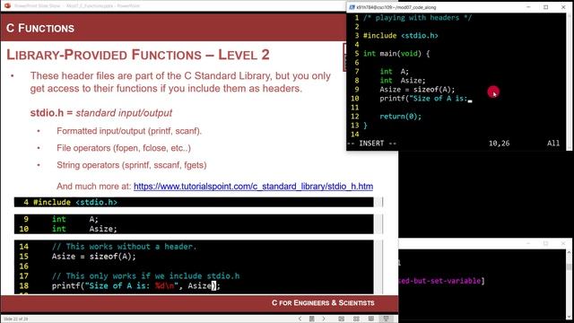 7.2 - Library / Header Provided Functions in C смотреть онлайн