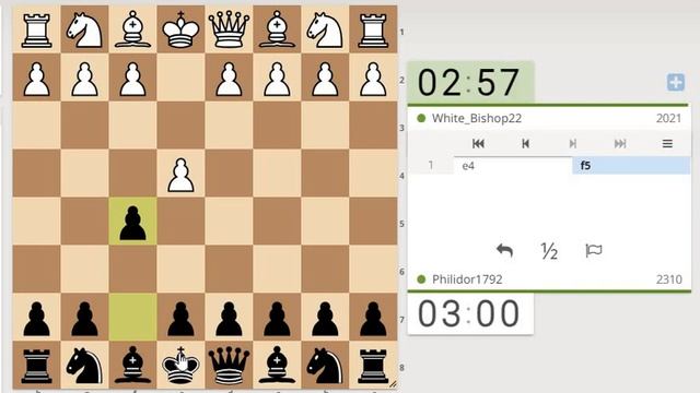 СиЛа Китайского Гамбита! (Power of Chinese Gambit!) 1.e4 f5?! смотреть онлайн