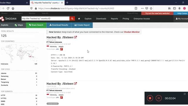 Tracking The Hacked Website in Internet With Shodan Just in a Second смотреть онлайн