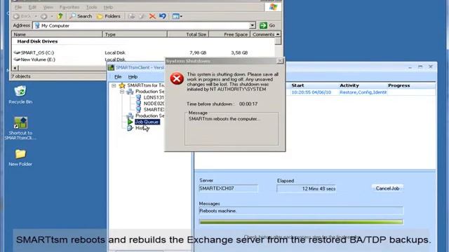 Automated Exchange recovery from TSM backup using SMARTtsm смотреть онлайн