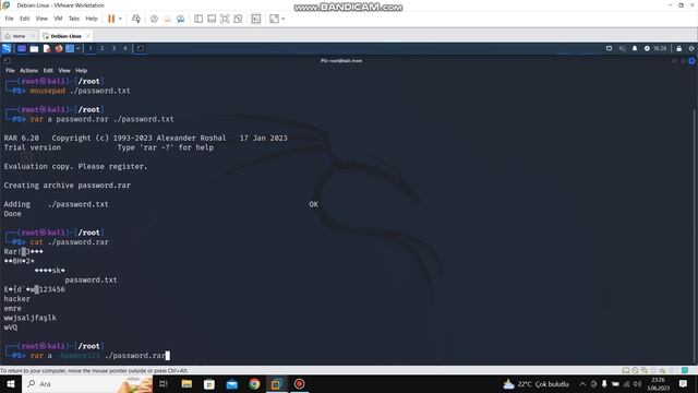 Kali Linux rar. Dosyası oluşturma ve John Aracı İle Brute-Force %100Çalışıyor!!! #hacker #attack смотреть онлайн