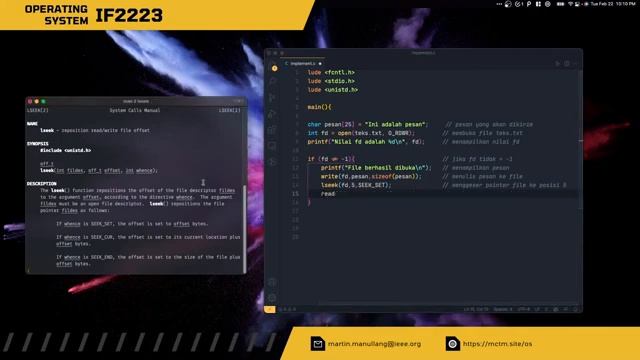 write, lseek, read, close - System Calls Linux (IF2223) смотреть онлайн