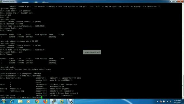 Managing Disk Partition with the parted Tool in CentOS 7 смотреть онлайн