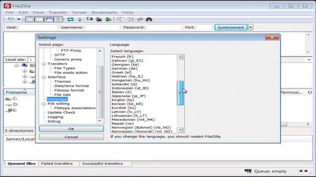 How to change Filezilla FTP client language смотреть онлайн