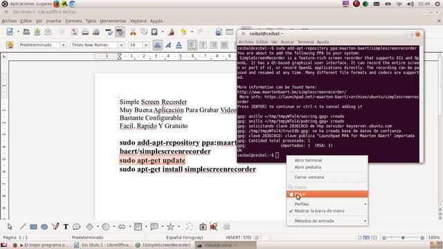 DESCARGAR SimpleScreenRecorder Para Ubuntu, Linux , Canaima смотреть онлайн