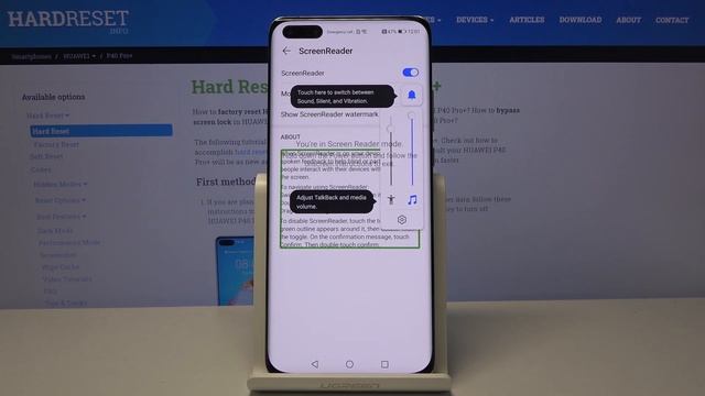 How to Activate Talkback in Huawei P40 Pro+ | Screen Reader Usage смотреть онлайн