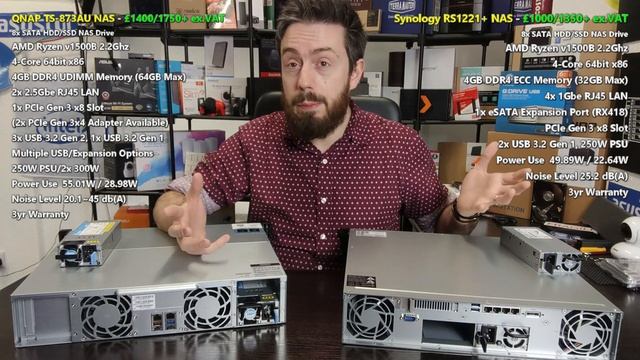 Synology RS1221+ vs QNAP TS-873AU NAS Comparison смотреть онлайн