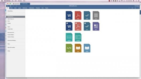 OnlyOffice: Exporting a PDF