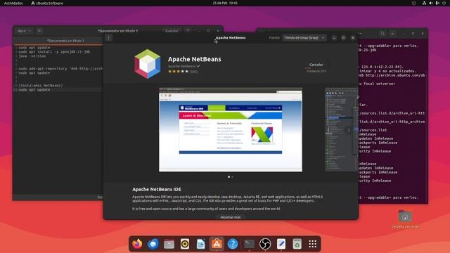 Como instalar Java (JDK 21) + NetBeans IDE 21 2024 en Ubuntu 22.04 смотреть онлайн