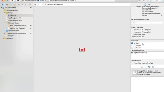 iOS App Localization - Video 2. Localize User Interface Images смотреть онлайн