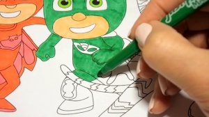 PJ Masks heroes coloring Герои в масках раскраска героев