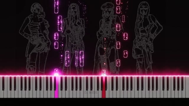 Pink Venom - BLACKPINK | EASY Piano Tutorial (with music sheet + lyrics) смотреть онлайн