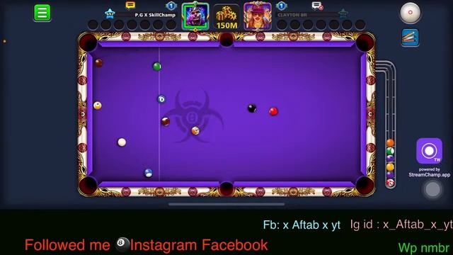 8 Ball Pool - Live Road To 25Billione Coins😌700Level Venice 150m Gameplay |Skill Champ Denial King