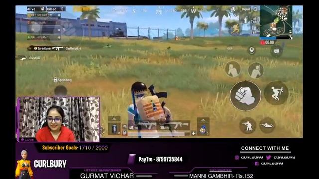 🔴 CURLBURY IS LIVE : PUBG MOBILE | ROAD TO 2K | SUBSCRIBERS GAMES ❤️ смотреть онлайн