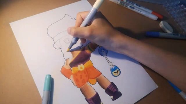 Drawing Ambre From Brawl Stars | Copic Markers - I Draw