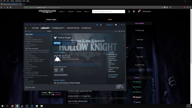 Hollow Knight downpatching, rando + overlay, and save file tutorial смотреть онлайн