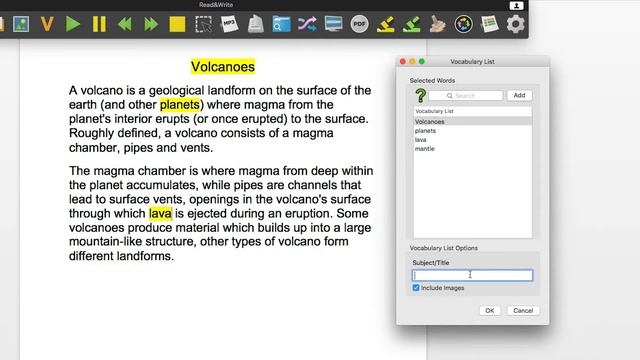 Read&Write for Mac Vocabulary List смотреть онлайн