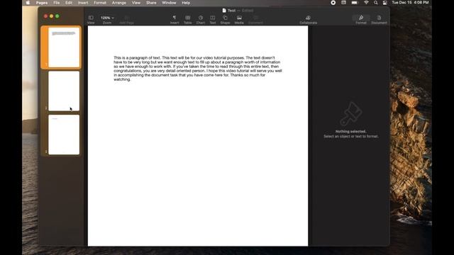 Delete Single Page From Apple Pages