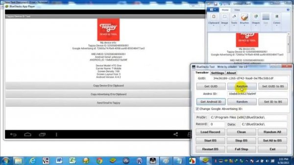 Change Serial Imei Mac Android ID Google ID of Bluestacks by One Tool