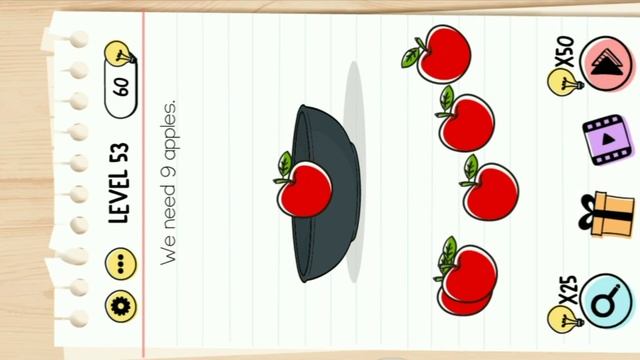 Brain Test Level 53 || We Need 9 Apples. смотреть онлайн