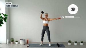 45 MIN NO JUMPING Full Body Workout + Weights - No Repeat with ABS FINISHER