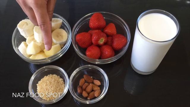 Apple, banana and strawberry milkshake ( کیلا ، سیب اور سٹرابیری ملک شیک) смотреть онлайн