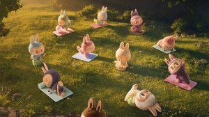 Labubu The Monsters Lazy Yoga Pop Mart