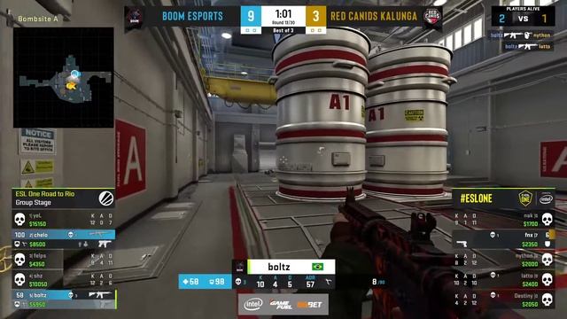 CSGO - RED Canids vs. BOOM Esports [Nuke] Map 1 - ESL One Road to Rio - Group Stage - SA смотреть онлайн