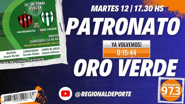 Caliente definición!! Patronato - Oro Verde | Copa Entre Ríos смотреть онлайн