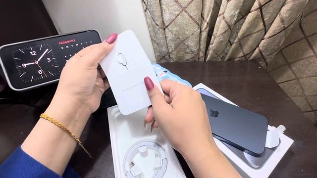 iPhone 15 pro max blue titanium unboxing aesthetic video 😍 смотреть онлайн