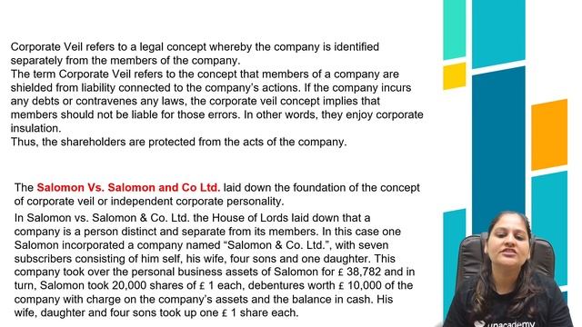 L2: Companies Act, 2013 | Corporate Veil & Lifting of Corporate Veil | Capsule Batch | Swati Agrawa смотреть онлайн