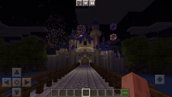 Minecraft Disney castle Illumination firework show