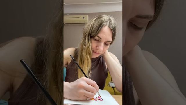 Лилия #watercolor #скетчбук #творчество По уроку клуба @inisflowers9736 смотреть онлайн