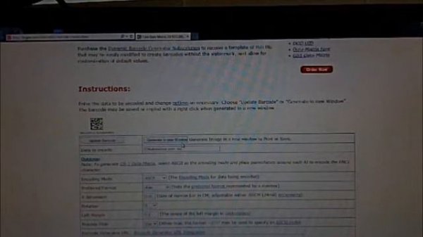Free 2D Barcode Datamatrix in Excel