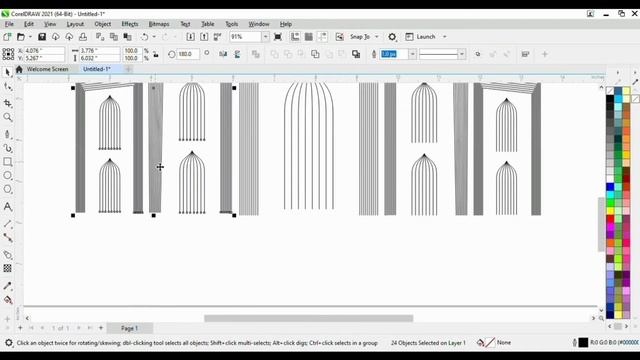 Make Taj Mahal in Coreldraw/taj mahal design/taj tutorial/mumtaj Mahal बनाना सीखें/Create taj mahal смотреть онлайн
