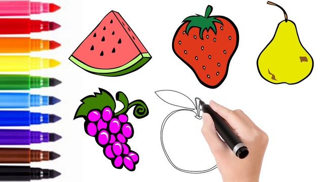 Learn fruits painting and coloring for kids and toddlers| banana#Apple#viral #kidsvideo #video смотреть онлайн