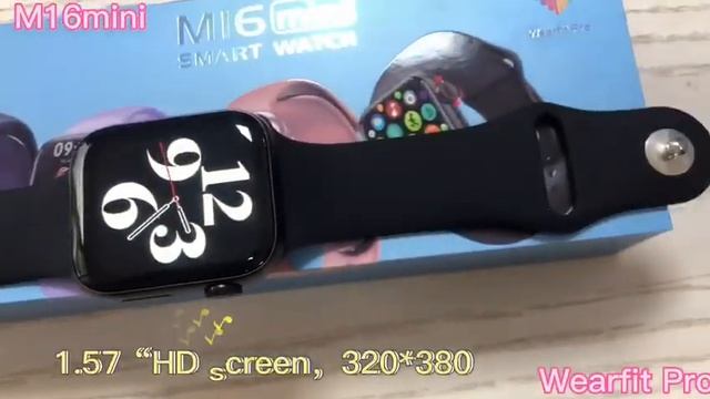 Vwar M16 mini Smart Watch 40mm Case 1.57" HD Screen Heart Rate Blood Pressure Oxygen Bluetooth Cal смотреть онлайн