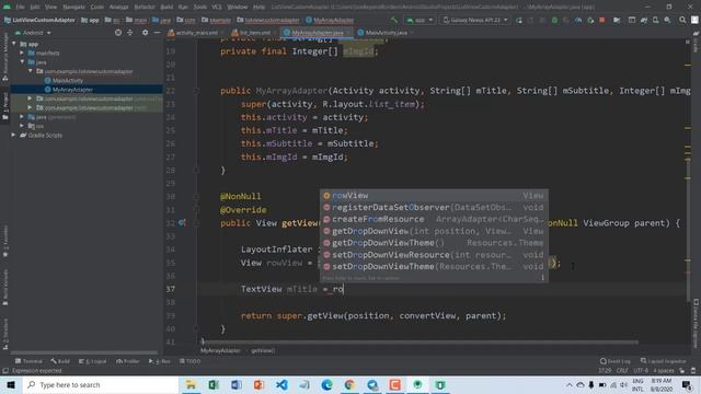 28. Using ListView with Custom ArrayAdapter смотреть онлайн