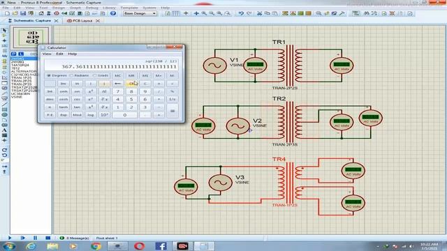 Proteus transformer calculation || input 230v output 12v , 5v смотреть онлайн