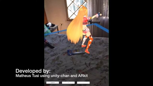 Unity-chan demo using Apple ARkit iOS 11 beta смотреть онлайн