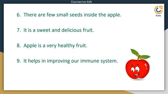 15 lines essay on my favourite fruit 'APPLE' in English for kids смотреть онлайн