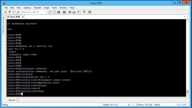 How to configure telnet on Cisco IOS devices смотреть онлайн